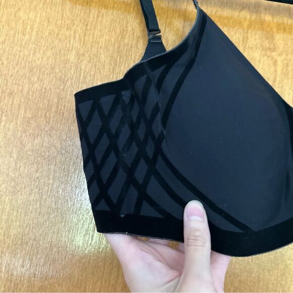 Honeylove Silhouette Bra in Vamp Black Velvet Size Medium 36B 36C - Picture 6 of 9